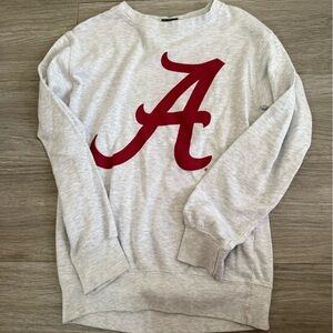 Gray “A” Alabama Sweatshirt with Red Logo